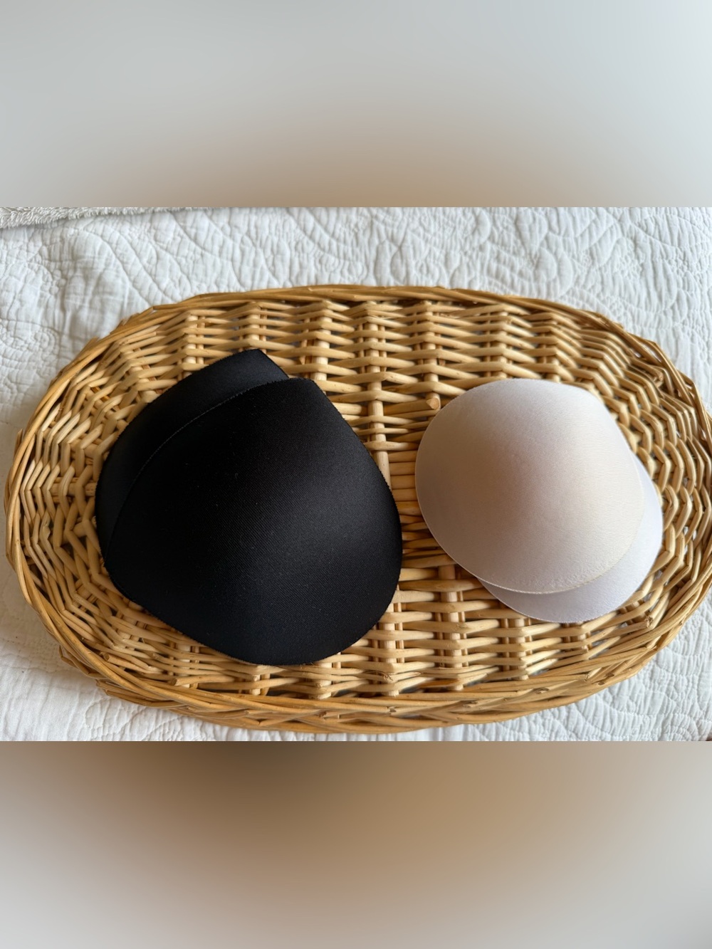 2 sets Removable Bikini/Bra Cups - 1 pair of Black and 1 pair of Nude cups